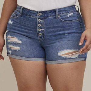 TORRID Denim Shorts - 26W - 5 Pocket - 5 Button Up